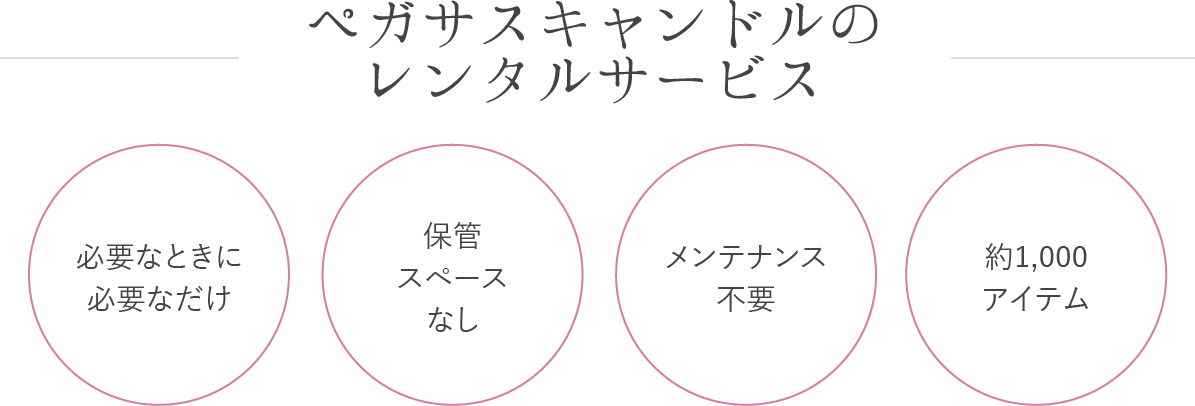 ペガサスキャンドルのレンタルサービス