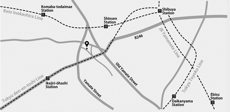 レンタルショールーム「AOBADAI STUDIO」地図