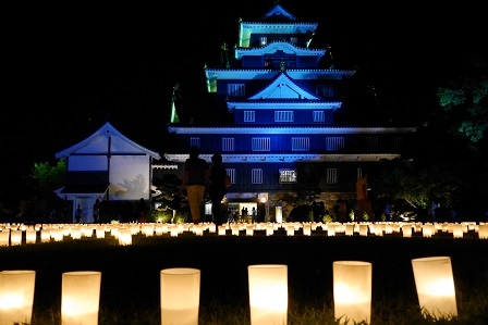 【イベント】8月12日、岡山城にて「烏城桃源郷2014」キャンドルイベントが開催されました