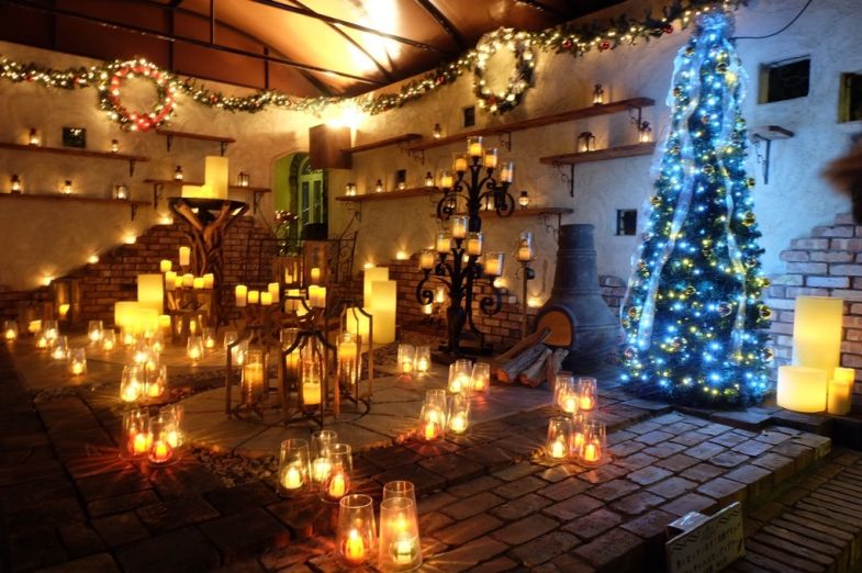 山梨県甲州市のハーブ庭園旅日記様で、クリスマスイルミネーション2018開催中